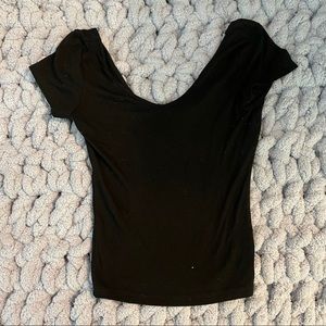 Express One Eleven Black Crop Top